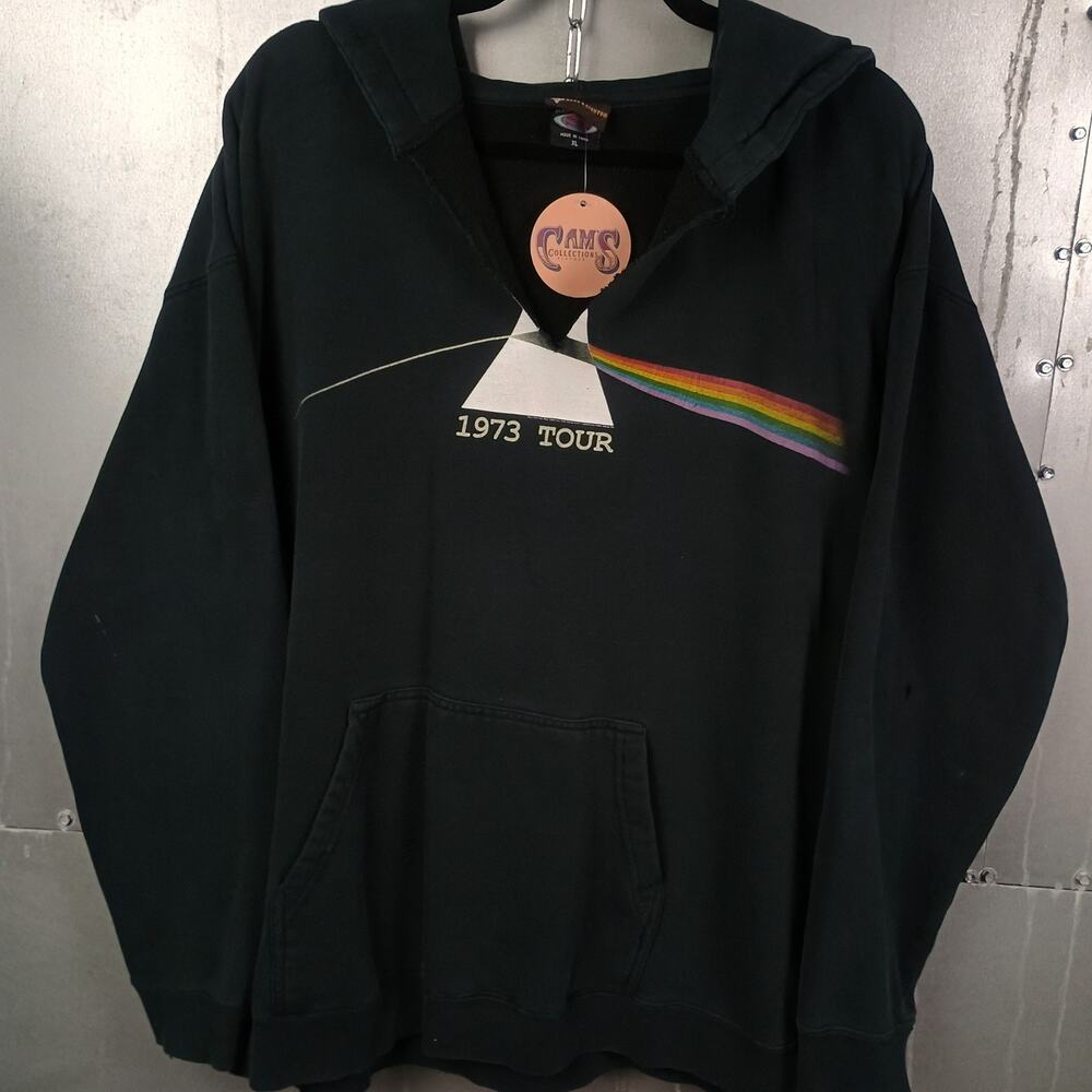Pink Floyd Dark Side Moon Vintage Y2K Band Album Hoodie XL Sweatshirt Grunge